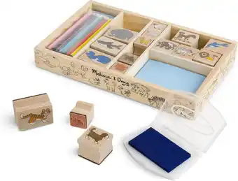 Bol.com Melissa & doug houten stempelset - dieren aanbieding