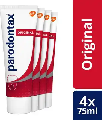 Bol.com Parodontax original - tandpasta - tegen bloedend tandvlees - 4x75 ml aanbieding