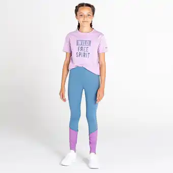 Decathlon Crystallize fitnessleggings voor meisjes - blauw aanbieding
