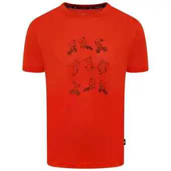 Decathlon Rightful tee korte wandel-t-shirt met korte mouwen voor kinderen - middenoranje aanbieding