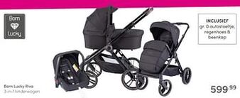 Baby & Tiener Born lucky riva 3-in-1 kinderwagen aanbieding