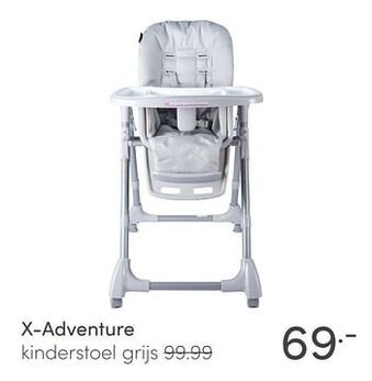 X-adventure kinderstoel grijs