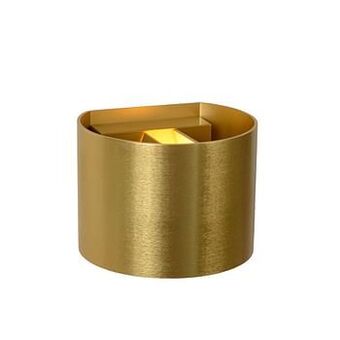 Leen Bakker Lucide wandlamp Xio rond - mat goudkleur - Leen Bakker aanbieding