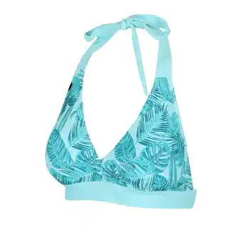 Decathlon Flavia dames zwemmen bikinitop - lichtblauwe print aanbieding