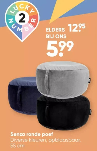 Big Bazar Senza ronde poef aanbieding