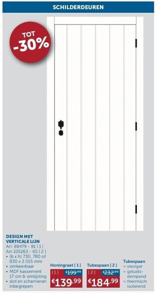 Zelfbouwmarkt Design met verticale lijn aanbieding