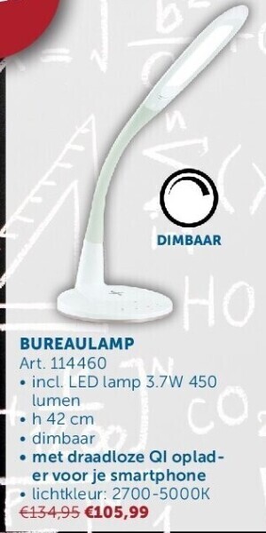 Zelfbouwmarkt Bureaulamp aanbieding