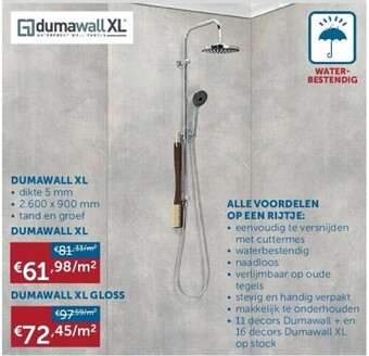 Zelfbouwmarkt Dumawall xl aanbieding