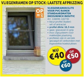 Zelfbouwmarkt Vliegenramen elite voor pvc ramen standaardmaten deceuninck inoutic aanbieding