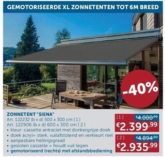 Zelfbouwmarkt Zonnetent siena aanbieding