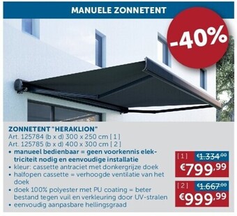 Zelfbouwmarkt Zonnetent heraklion aanbieding