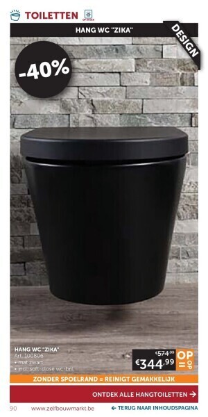 Zelfbouwmarkt Hang wc zika aanbieding