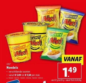 Lidl Noedels aanbieding