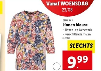 Lidl Linnen blouse aanbieding