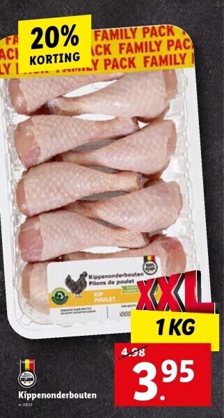 Lidl Kippenonderbouten aanbieding