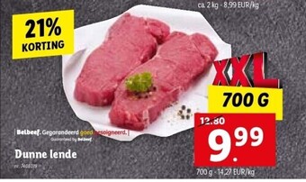 Lidl Dunne lende aanbieding