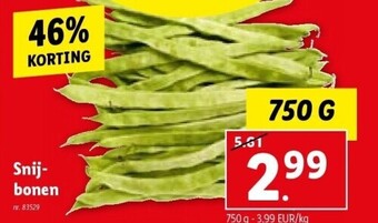 Lidl Snijbonen aanbieding