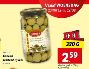 Lidl Groene reuzenolijven aanbieding