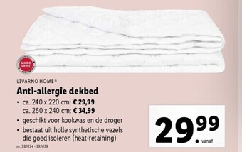 Lidl Anti-allergie dekbed aanbieding