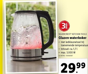 Lidl Glazen waterkoker aanbieding