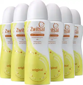 Bol.com Zwitsal original deodorant - 6 x 100 ml - voordeelverpakking aanbieding