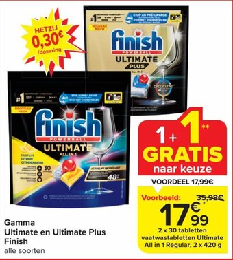 Carrefour Market Gamma Ultimate en Ultimate Plus Finish aanbieding