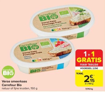 Carrefour Market Verse smeerkaas aanbieding