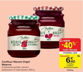 Carrefour Market Confituur Nieuwe Oogst Materne aanbieding