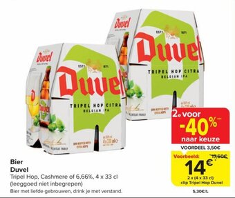 Carrefour Market Bier Duvel aanbieding