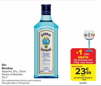 Carrefour Market Gin Bombay aanbieding