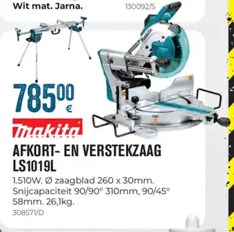 Makita Afkort- en verstekzaag LS1019L