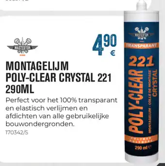 Masterton Montagelijm Poly-Clear Crystal 221 290ml