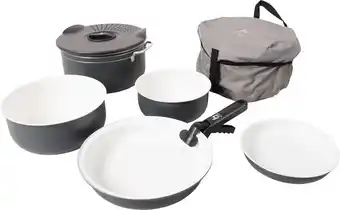 Bo-camp pannenset - camping - 7-delig - keramiek/aluminium
