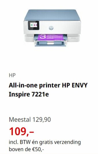 MediaMarkt All-in-one printer HP ENVY Inspire 7221e aanbieding