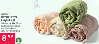 ALDI Hoeslaken voor babybed 60x120cm aanbieding