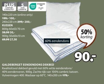 Jysk Galdeberget eendendons dekbed aanbieding