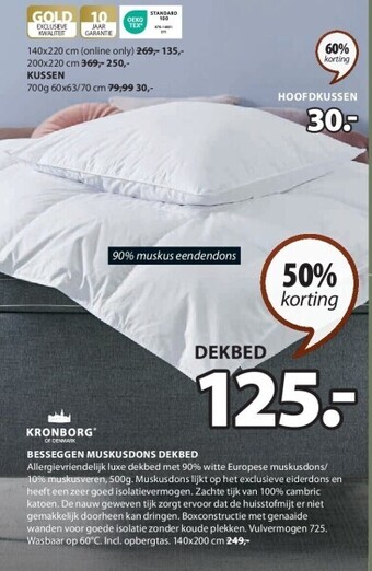 Jysk Besseggen muskusdons dekbed aanbieding