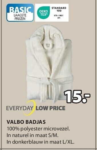 Jysk Valbo badjas aanbieding