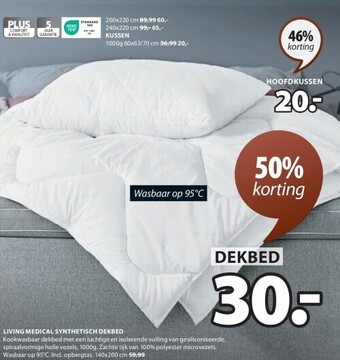 Jysk Living medical synthetisch dekbed aanbieding