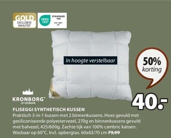 Jysk Fliseggi synthetisch kussen aanbieding