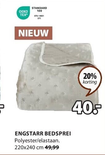 Jysk Engstarr bedsprei aanbieding