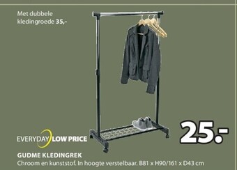 Jysk Gudme kledingrek aanbieding
