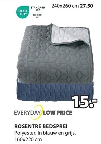 Jysk Rosentre bedsprei aanbieding