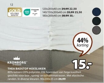 Jysk Thea badstof hoeslaken aanbieding