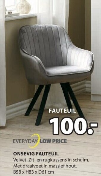Jysk Onsevig fauteuil aanbieding
