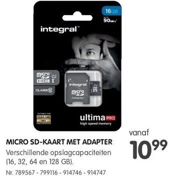 Fun Micro sd-kaart met adapter aanbieding
