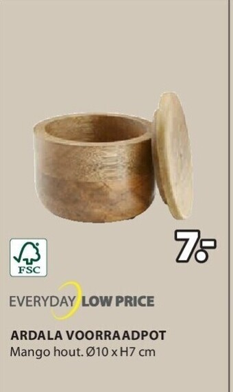 Jysk Ardala voorraadpot aanbieding
