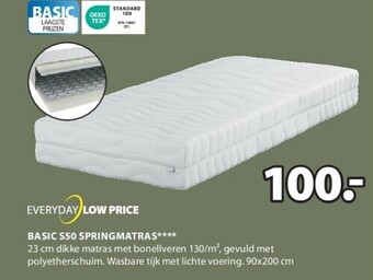 Jysk Basic s50 springmatras aanbieding