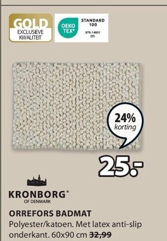 Jysk Orrefors badmat aanbieding