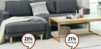 Jysk Egense zitbank met chaise longue aanbieding
